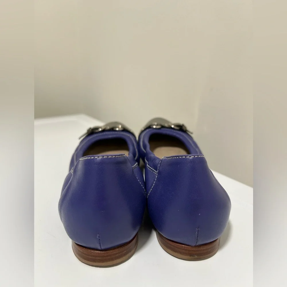 Attilio Giusti Leombruni Ballet Flats Purple Silver Size 8 - Picture 6 of 15
